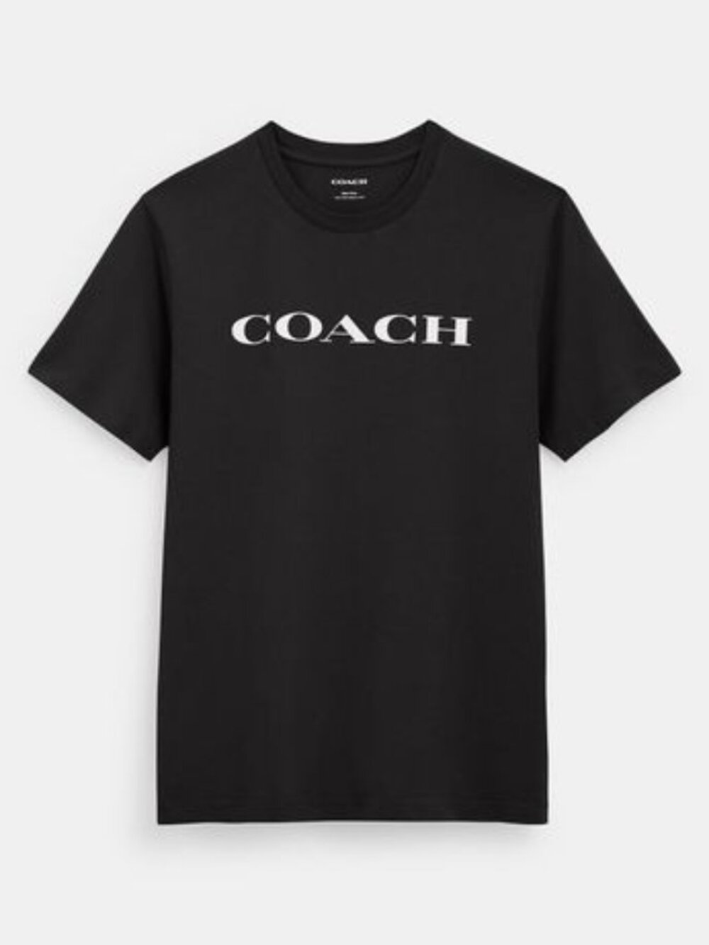 Coach Black with White Letters Signature Tee-Shirt Organic Cotton Size Small NWT